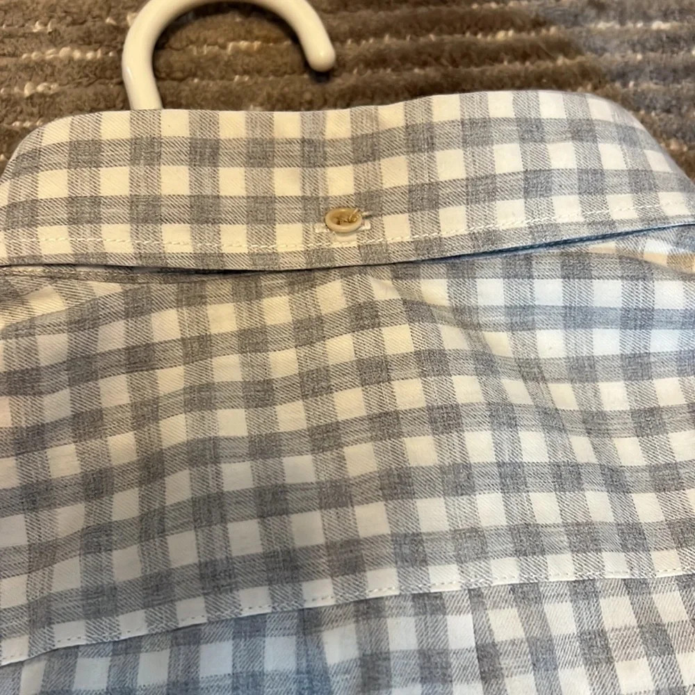 J. Crew mens gray plaid long sleeve shirt. Large - Picture 8 of 9